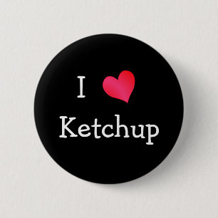 Badge Rond 5 Cm I Love Ketchup