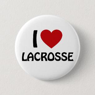 Badge Rond 5 Cm I love Lacrosse