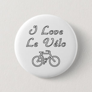 Badge Rond 5 Cm I LOVE LE VÉLO - Jeux de mots - Francois Ville