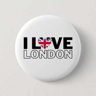 Badge Rond 5 Cm I LOVE LONDON - For real Londoners !