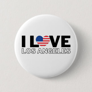 Badge Rond 5 Cm I LOVE LOS ANGELES - For real Angelenos!
