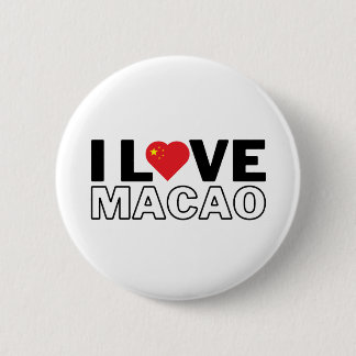 Badge Rond 5 Cm I LOVE MACAU - For real Macanese!