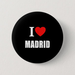 Badge Rond 5 Cm I Love Madrid Espagne Espana Sunshine Espagne été