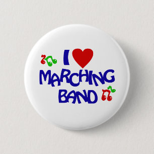 Badge Rond 5 Cm I Love Marching Band
