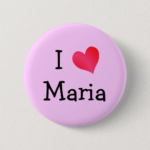 Badge Rond 5 Cm I Love Maria