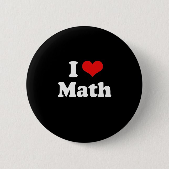 Badge Rond 5 Cm I Love Math Tshirt (Devant)