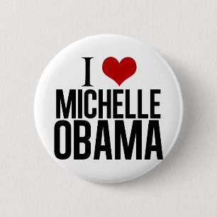 Badge Rond 5 Cm I Love Michelle Obama