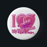Badge Rond 5 Cm I Love My Best Friend rose/violet - coeurs<br><div class="desc">I Love My Best Friend rose/violet - coeurs</div>