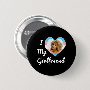 Badge Rond 5 Cm I Love My Girl friend LGBT Trans Pride Photo perso