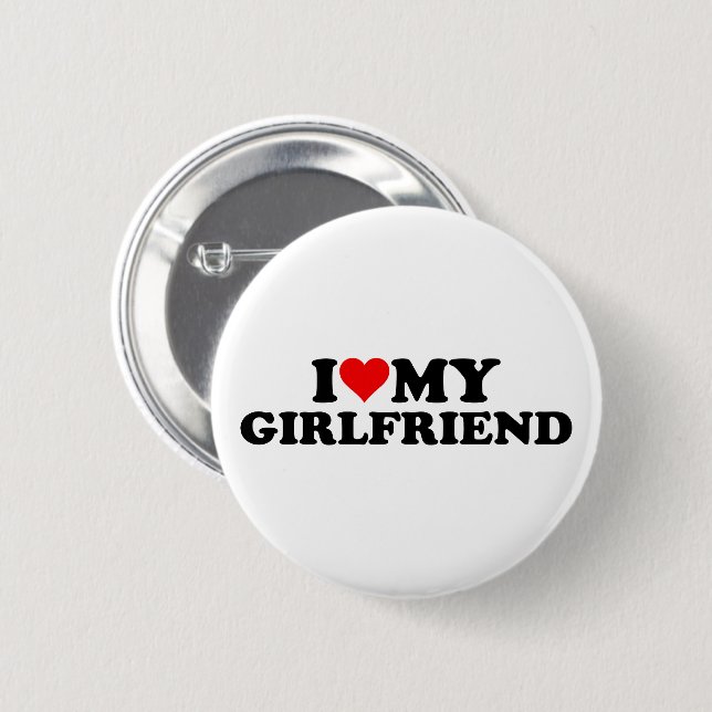 Badge Rond 5 Cm I Love My Girlfriend 3WH1 (Devant & derrière)