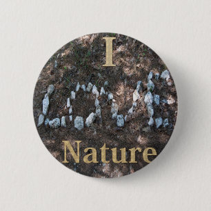 Badge Rond 5 Cm I Love Nature Vêtements et cadeaux
