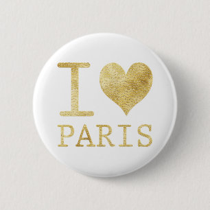 Badge Rond 5 Cm I Love Paris
