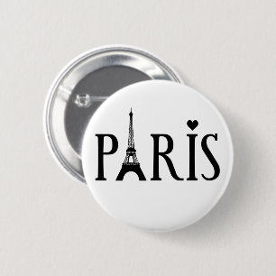 Badge Rond 5 Cm I Love Paris