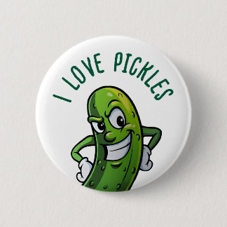 Badge Rond 5 Cm I Love Pickles