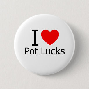 Badge Rond 5 Cm I Love Potlucks