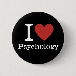 Badge Rond 5 Cm I ❤️ Love Psychology for Students/Faculty Pins