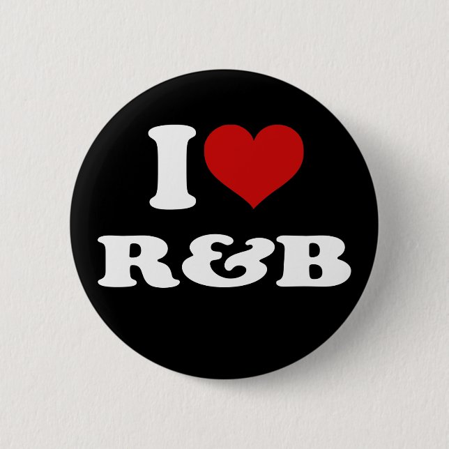 Badge Rond 5 Cm I Love R&B (Devant)