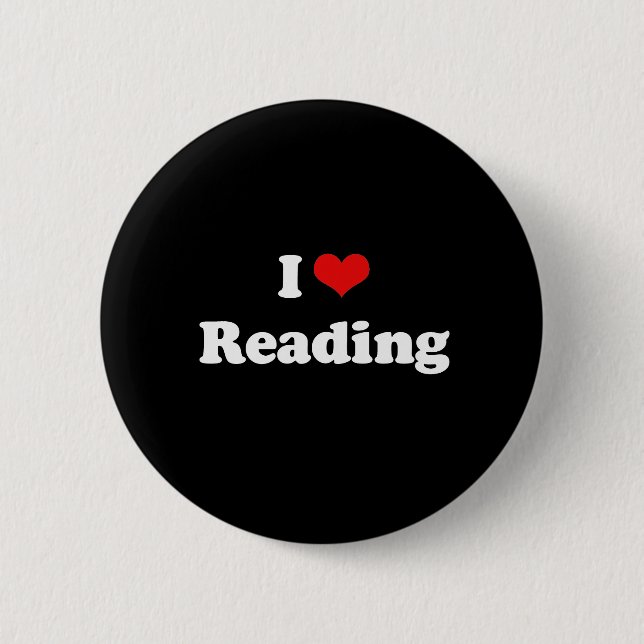 Badge Rond 5 Cm I Love Reading Tshirt (Devant)