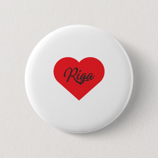 Badge Rond 5 Cm I Love Riga - Lettonie (Devant)