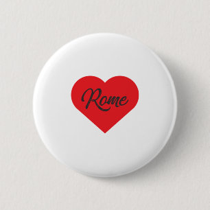 Badge Rond 5 Cm I Love Rome - Italie