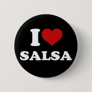 Badge Rond 5 Cm I Love Salsa