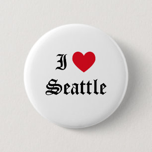 Badge Rond 5 Cm I Love Seattle