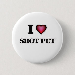 Badge Rond 5 Cm I Love Shot Put