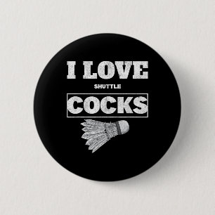 Badge Rond 5 Cm I Love Shuttles S Birdie Badminton