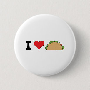 Badge Rond 5 Cm I Love Taco Clip Art Mexicain Doodon Cartoon Taco