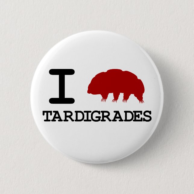 Badge Rond 5 Cm I Love Tardigrades (Devant)