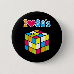 Badge Rond 5 Cm I Love The 80s-80s Halloween Party-80s tenue pour