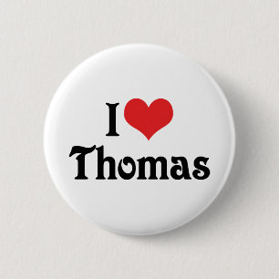Badge Rond 5 Cm I Love Thomas