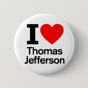 Badge Rond 5 Cm I Love Thomas Jefferson