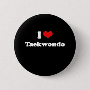 Badge Rond 5 Cm I Love Tshirt Taekwondo