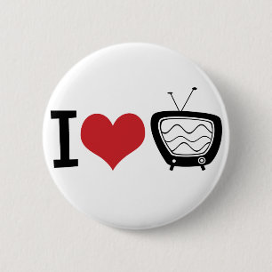 Badge Rond 5 Cm I Love TV