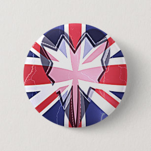 Badge Rond 5 Cm I Love UK