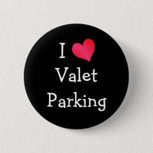Badge Rond 5 Cm I Love Valet Parking