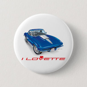 BADGE ROND 5 CM I LOVETTE UNIQUE CONCEPTION DE VOITURE