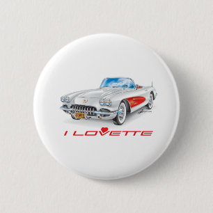 BADGE ROND 5 CM I LOVETTE UNIQUE CONCEPTION DE VOITURE