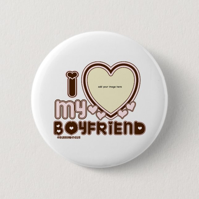 Badge Rond 5 Cm i luv brown bf (Devant)