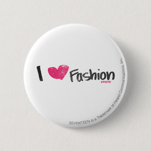 Badge Rond 5 Cm I magenta de mode de coeur