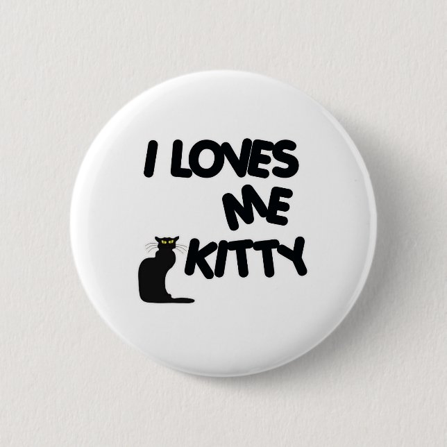 Badge Rond 5 Cm I m'aime Kitty (Devant)