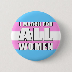 Badge Rond 5 Cm I mars pour toutes les femmes - inclusion