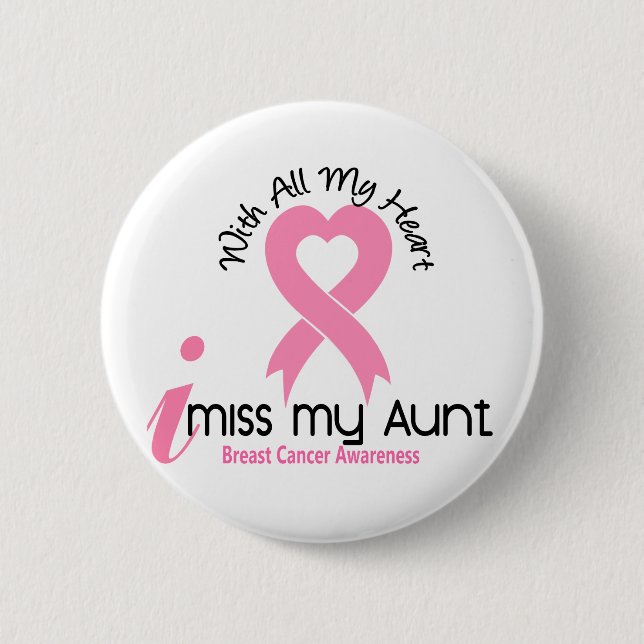 Badge Rond 5 Cm I Mlle My tante cancer du sein (Devant)