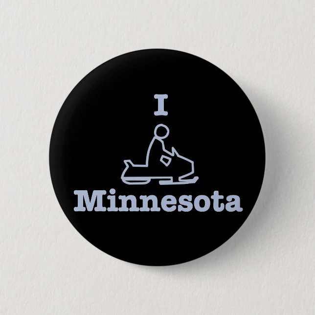 Badge Rond 5 Cm I Motoneige Minnesota (Devant)
