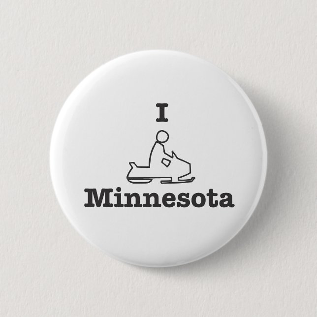 Badge Rond 5 Cm I Motoneige Minnesota (Devant)