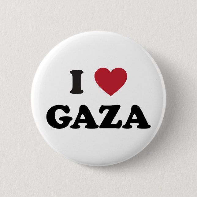 Badge Rond 5 Cm I Palestinien de Gaza de coeur (Devant)