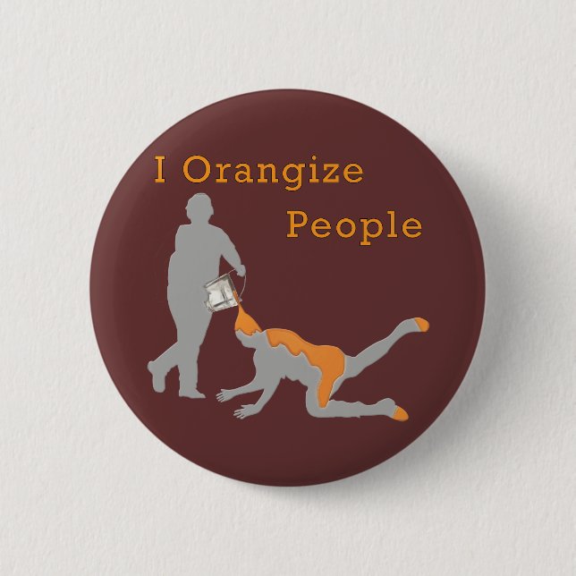 Badge Rond 5 Cm I personnes d'Orangize (Devant)