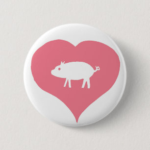 Badge Rond 5 Cm I Pin de porcs de coeur