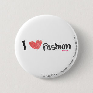 Badge Rond 5 Cm I pourpre de mode de coeur